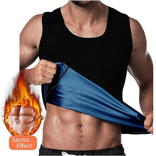 Men Sauna Sweat Vest  Body Shapers Waist Trainer Slimming Shapewear Tank Tops Effect Fat Burning Gym Training Running Sweatshirt